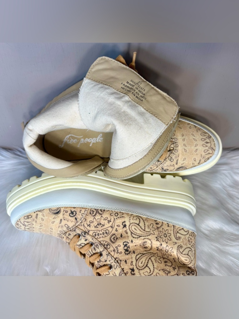 FREE PEOPLE Canvas Hiker Lug Boot - Picture 7 of 9